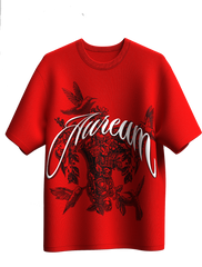 Crimson Bloom Tee